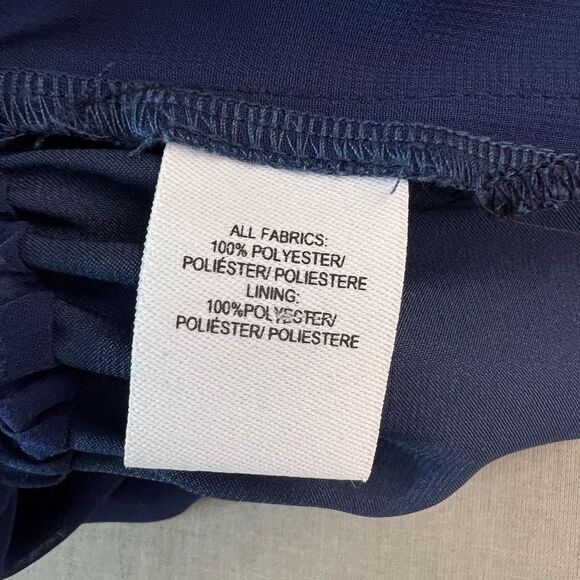 Derek Lam Sleeveless Cinched Pleated Neckline Tassel Blue Satin Midi Dress Sz 4 - Picture 8 of 9